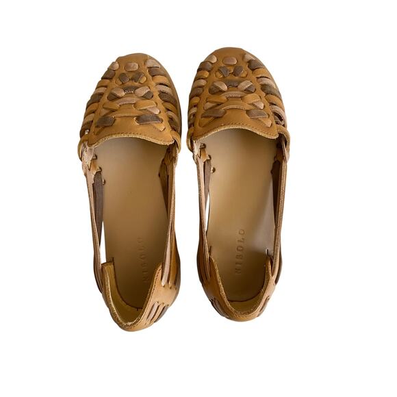 Nisolo Women's Huarche Sandals Saddle Brown Colorblock 6 NEW - Picture 4 of 8